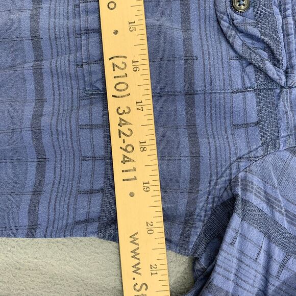 Vissla Button Shirt Mens Large Blue Long Sleeve Cotton - Picture 9 of 16